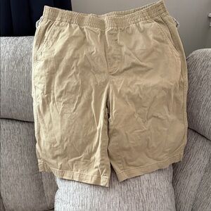 Lands' End Men's Khaki Flat Front Shorts